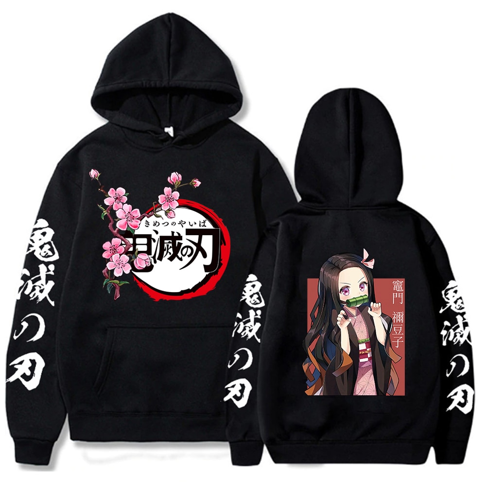 Demon Slayer Hoodies – Kimetsu No Yaiba Nezuko Sakura Printed Hoodie